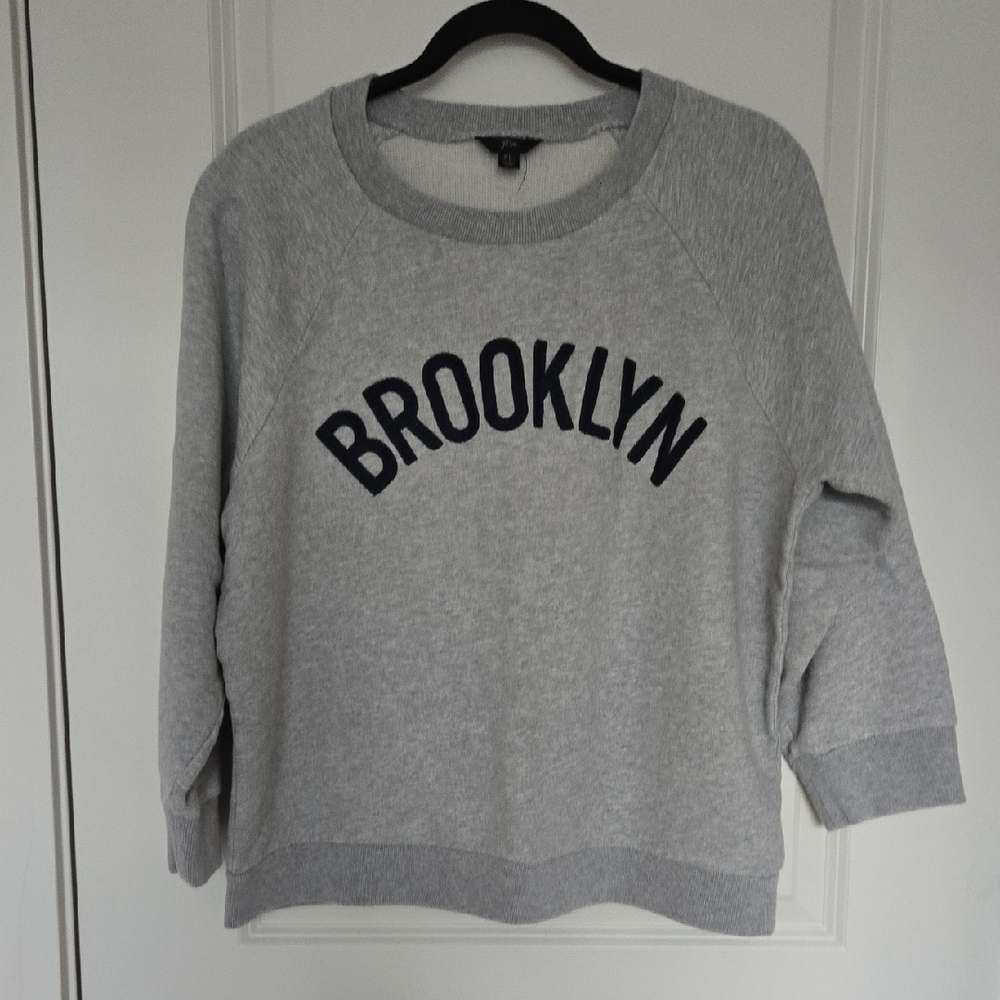 J. Crew Gray Brooklyn Crew Neck Sweatshirt